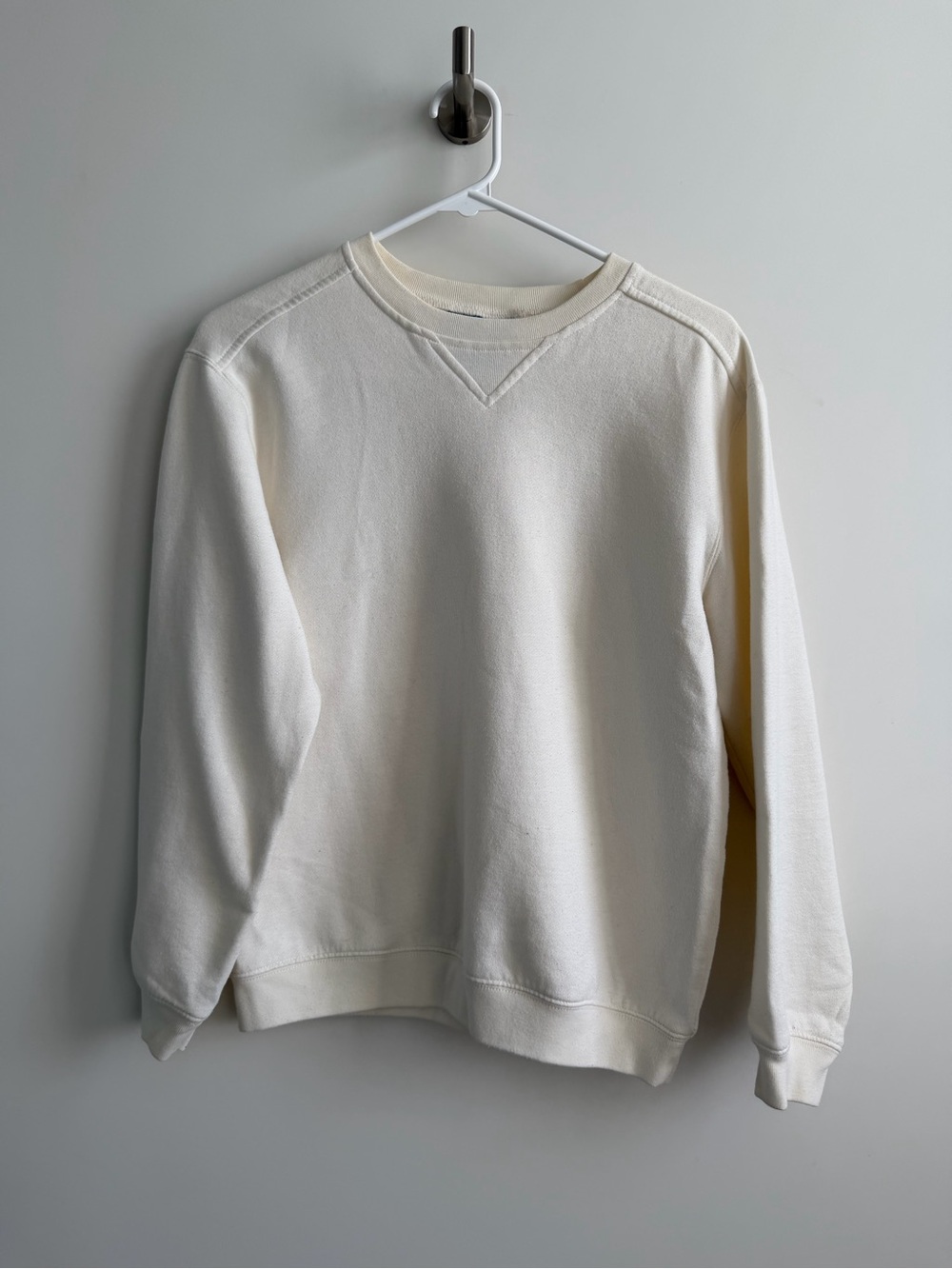 Karen Scott Petite Ivory Crewneck Sweatshirt